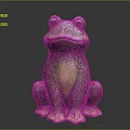 Green Frog Shaped Decorative Furniture With Textured Body And Yellow Belly