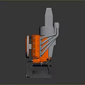Industrial HEMI Mechanical Device With Orange Casing Metal Components And Base