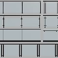 Various Modern Glass Railing Styles With Metal Frames And Clear Panels 3d model