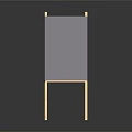Wooden Easel Tripod Stand With Blank Gray Board For Home Art Studio