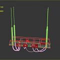Industrial Antenna Equipment Platform With Multiple Antennas Control Modules And Cabling 3d model