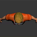 3D Cartoon Style Game Movie Character With Blonde Hair Glasses Orange Jacket And Casual Outfit