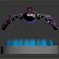 Purple and White Cosmic High Speed Detector with Illuminated Blue Base