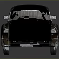 Vintage Black Classic Sedan Car Featuring Weathered Exterior And Retro Body Lines