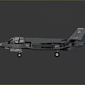 Gray Modern Stealth Fighter Jet Model With Sleek Design And Landing Gear