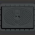 Household Gray Square Non slip Mat With Grid Surface And Spiked Bottom