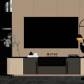 Modern Quyao TV Stand With Gray White Design Drawers Cabinets And Floor Lamp