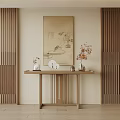 Song Style End View Table New Chinese Style End View Table Entrance Cabinet End View Table Hanging Picture Ornaments 3d model