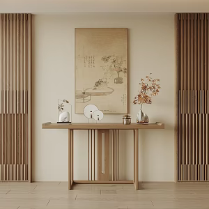 Song Style End View Table New Chinese Style End View Table Entrance Cabinet End View Table Hanging Picture Ornaments 3d model