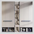 Modern Bookcase Interior Design With Open Shelves Books Bunny Giraffe Figurines And Vases