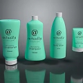 Actually Light Green Shampoo Conditioner Body Lotion Shower Gel Bottles