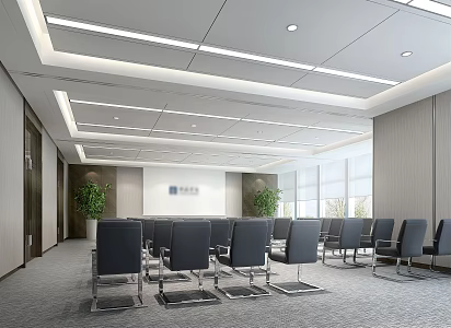 Modern Conference Room Training Classroom Report Hall Office Space 3d model