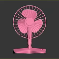 Pink USB Powered Desktop Cooling Fan For Computer Desk Quiet Efficient Small Size 3d model