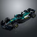 Green And Black Formula 1 Car With Aerodynamic Design And Cognizant Logo