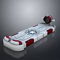Children's Red And White Floating Toy Platform With Star Logo And Engine Structure For Play