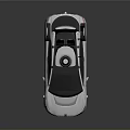 White Autonomous Car With Roof Sensor And Modern Design Features