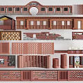 Creative Red Brick Feature Wall Designs With Intricate Patterns And Textured Finishes 3d model
