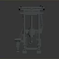 Gray Industrial Mechanical Device With Multi layer Platforms And Metal Support Structures 3d model