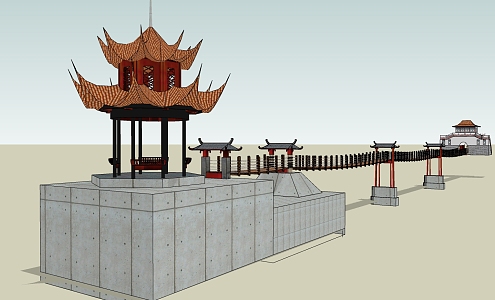 Chinese-style pavilion 3d model