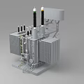 Industrial Electrical Transformer With Metal Structure Insulation Bushings And Cooling Fins