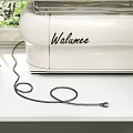 Modern Kitchen Appliances Including Toaster Coffee Maker Blender Kettle And Walimee On White Shelf