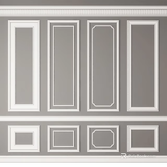 Various Styles And Designs Of Decorative Plaster Moldings For Interior Walls 3d model 