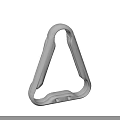 White Triangular Plastic Carabiner Outdoor Climbing Safety Accessory Gear 3d model