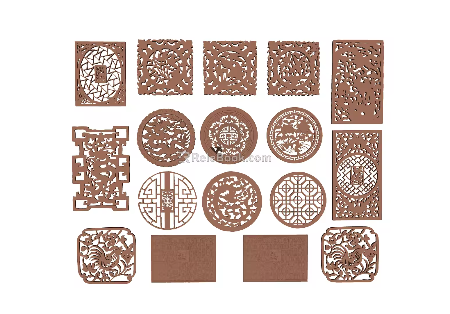 Chinese cut-out window 3d model