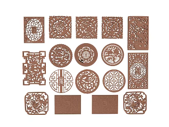 Chinese cut-out window 3d model
