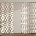 Modern wall three-dimensional wall modeling wall 3d model