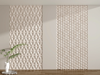 Modern wall three-dimensional wall modeling wall 3d model