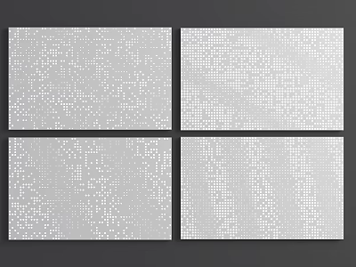 Perforated background wall gradient orifice plate random luminous orifice plate gradient punching plate perforated aluminum plate perforated wall panel 3d model