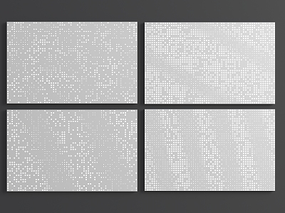 Perforated background wall gradient orifice plate random luminous orifice plate gradient punching plate perforated aluminum plate perforated wall panel 3d model