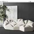 Modern Multi-Person Sofa Meng Also WHYGARDEN Alien Sofa Three-Person Sofa Casual Sofa 3d model