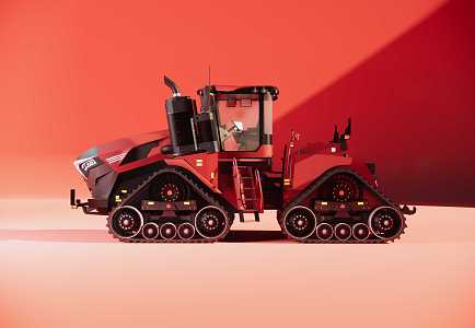 modern crawler tractor 3d model