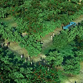 Aerial View Of Scenic Rural Garden Landscape With Lush Green Farmlands Neat Greenhouses And Country Roads