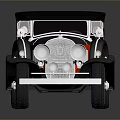 Vintage Convertible Car With Red And Black Exterior Classic Design Details