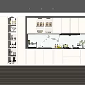 Modern Sideboard Utensils Refrigerator 3d model