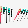 Hardware Tools Set of Various Screwdrivers with Colorful Handles for Home Repair Use