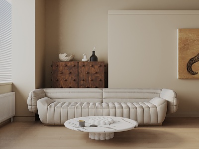 Modern three-seat sofa 3d model