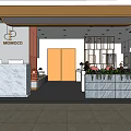 Modern Beauty Hair Salon Interior With Marble Reception Desk Green Plants And Chandelier