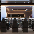 Modern Internet Cafe Interior With Comfortable Gaming Chairs And High Speed Computers