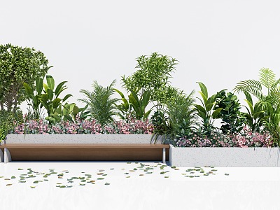 Modern flower bed flower box outside flower box plant potted plant combination flower bed flower box mobile planting pool flower wall model