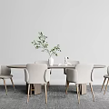 Quiet table and chair combination 3d model