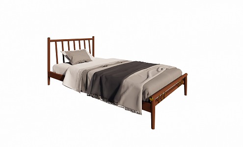 Modern Single Bed 3d model