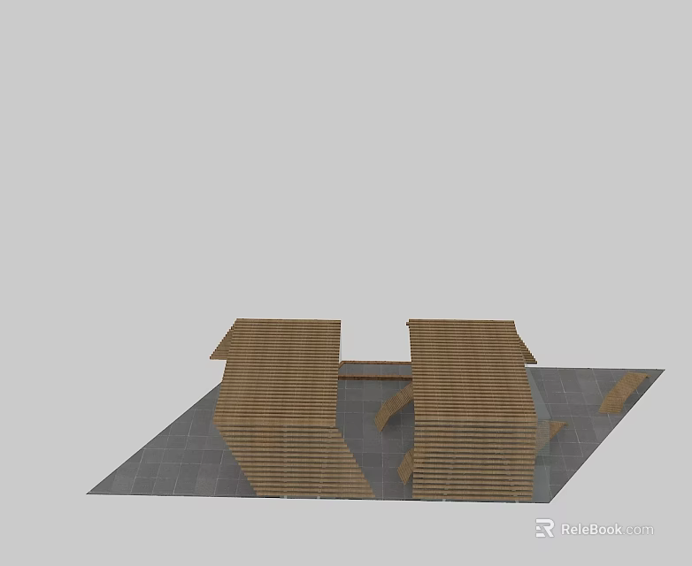 Modern Wooden Swing Door Design For Home Interior With Simple Structure 3d model 