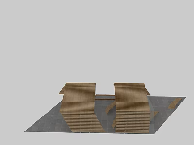 Modern Wooden Swing Door Design For Home Interior With Simple Structure 3d model