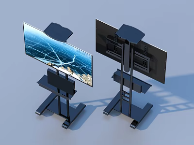 Adjustable Monitor Stands With Sturdy Base For Home Office Large Display Screens 3d model