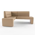 Modern Beige Sectional Sofa Featuring L Shaped Design And Soft Upholstery 3d model