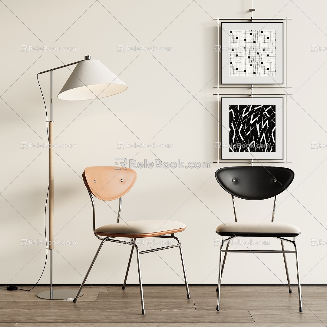 Leather single chair 3d model